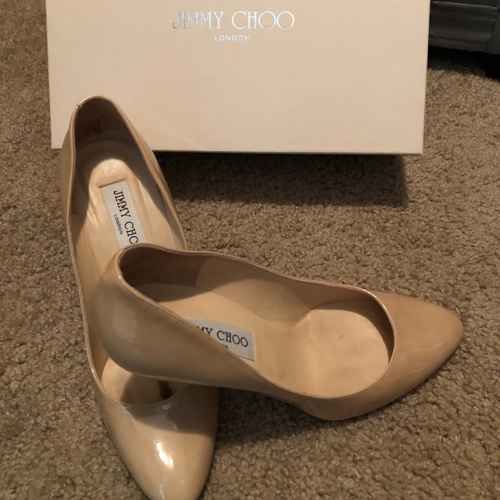 Jimmy Choo Nude Pumps.